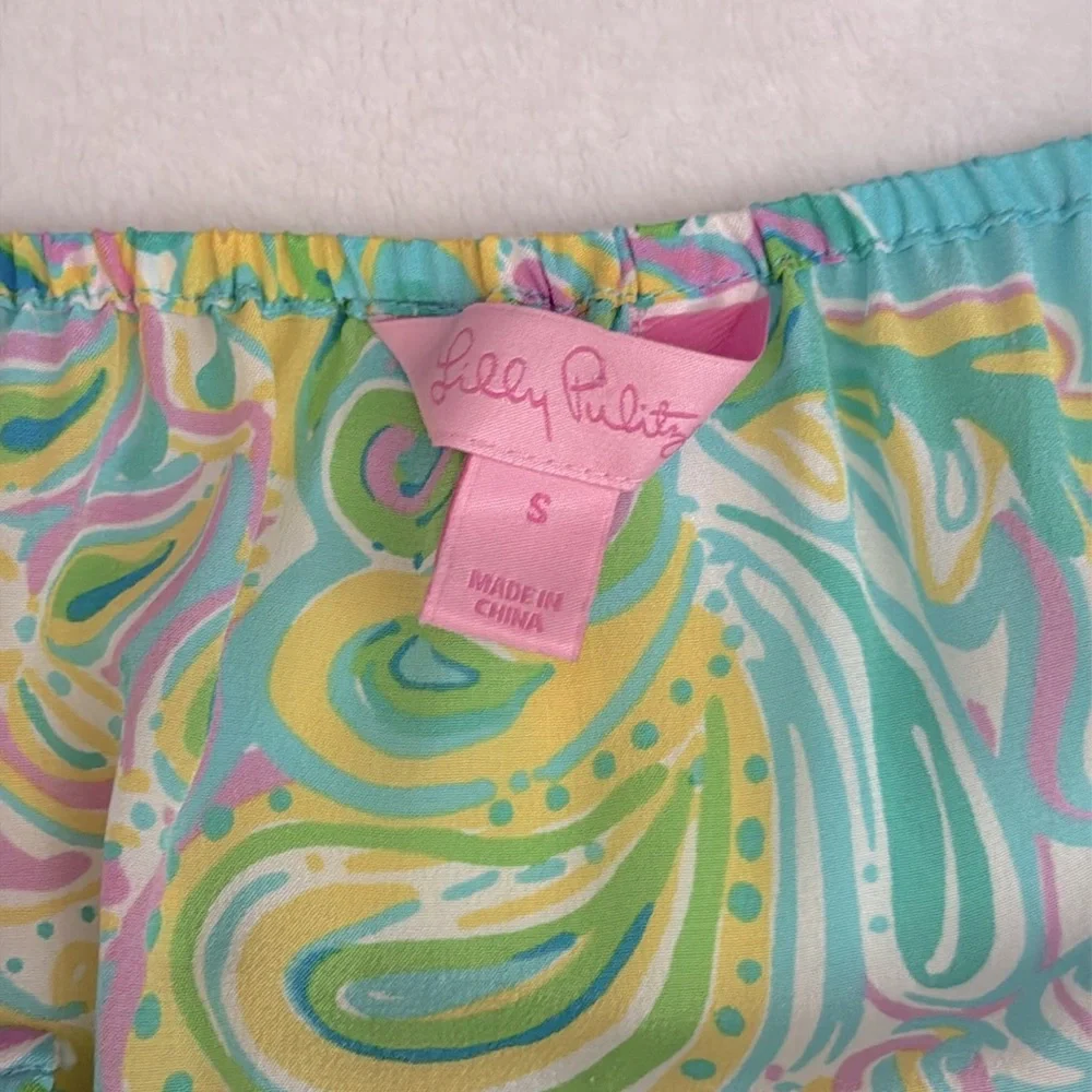 Lilly Pulitzer | Sarabeth 3/4 Sleeve Silk Blouse Double Trouble 91852 (S) - Picture 7 of 16